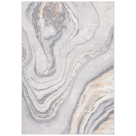 Safavieh 8 x 10 ft. Orchard Contemporary Rectangle Power Loomed Rug - Gray & Gold ORC637G-8
